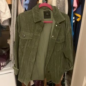 Zara forest green corduroy jacket